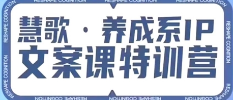 慧哥.养成系IP文案课特训营-文案心法的天花板-打造养成系IP文案力