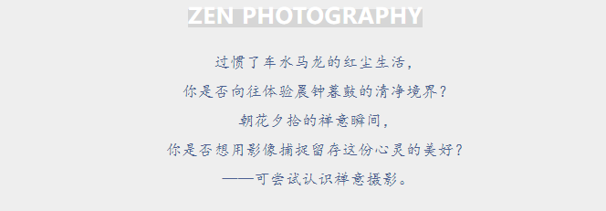 第二期【禅意摄影线上研修班】系统规范的摄影名家课程，非碎片式网上趣味小技巧