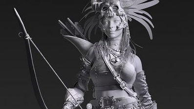 影视人物角色女猎案例教程模型篇zbrush课程【画质高清只有视频】